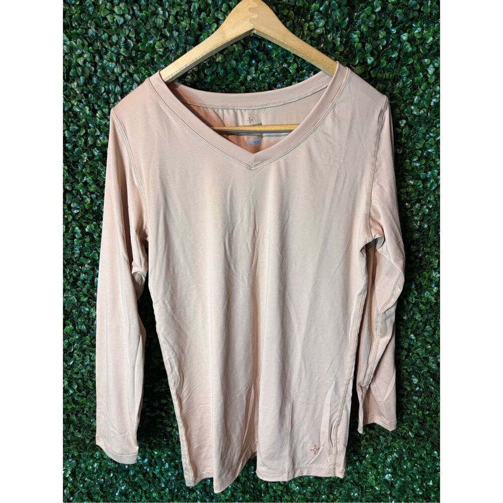 Tommie Copper Shirt Womens 2XL Beige Tan V Neck Cool Copper Casual Recovery NWOT